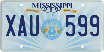 MS license plate XAU599