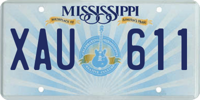 MS license plate XAU611