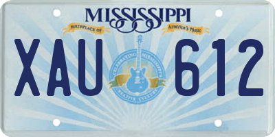 MS license plate XAU612