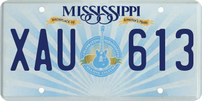 MS license plate XAU613
