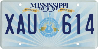 MS license plate XAU614