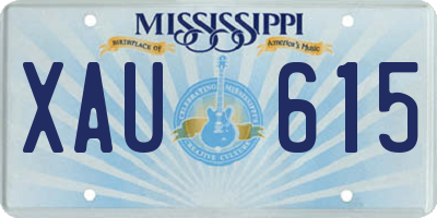 MS license plate XAU615
