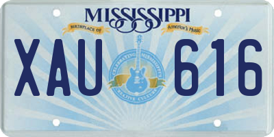 MS license plate XAU616