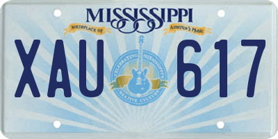 MS license plate XAU617