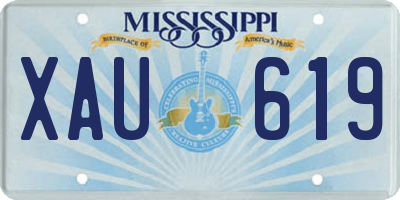 MS license plate XAU619