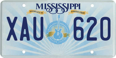 MS license plate XAU620