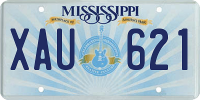 MS license plate XAU621