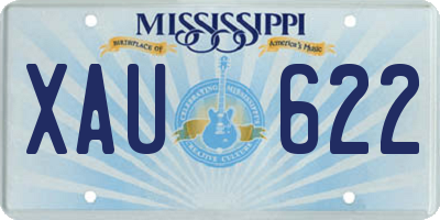 MS license plate XAU622