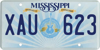 MS license plate XAU623
