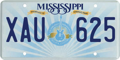 MS license plate XAU625