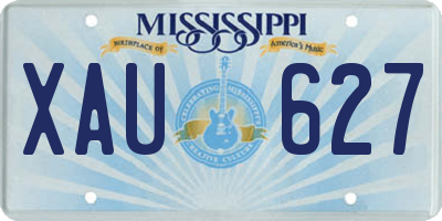 MS license plate XAU627
