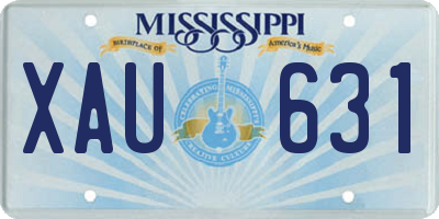 MS license plate XAU631