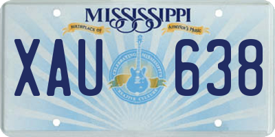 MS license plate XAU638