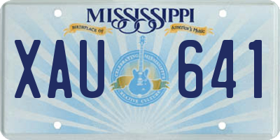 MS license plate XAU641