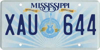 MS license plate XAU644