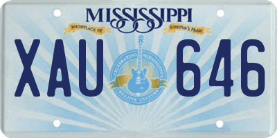 MS license plate XAU646