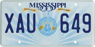 MS license plate XAU649