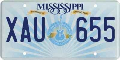 MS license plate XAU655