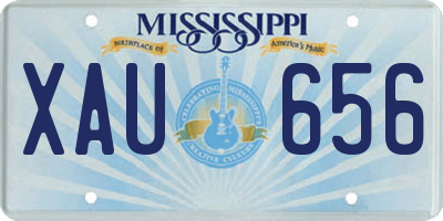 MS license plate XAU656