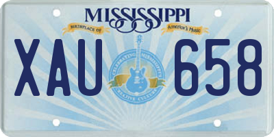MS license plate XAU658