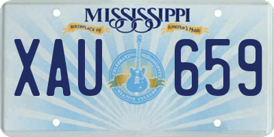 MS license plate XAU659