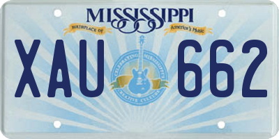 MS license plate XAU662