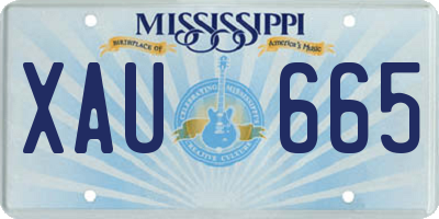 MS license plate XAU665