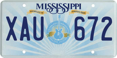 MS license plate XAU672