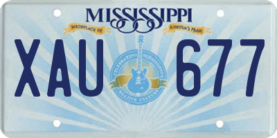 MS license plate XAU677