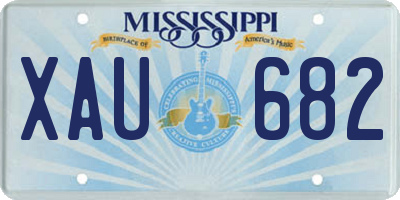 MS license plate XAU682
