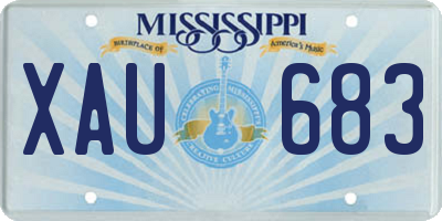 MS license plate XAU683