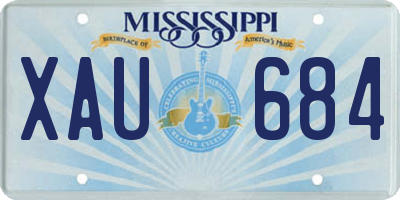MS license plate XAU684