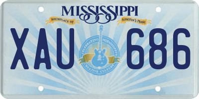 MS license plate XAU686