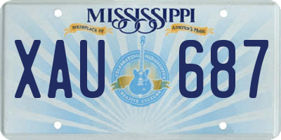 MS license plate XAU687