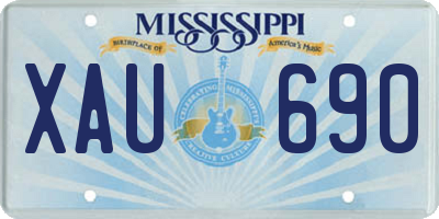 MS license plate XAU690
