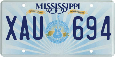MS license plate XAU694
