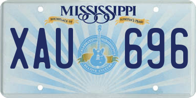 MS license plate XAU696