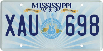 MS license plate XAU698