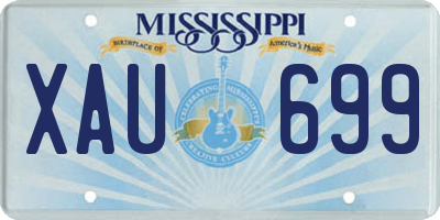 MS license plate XAU699