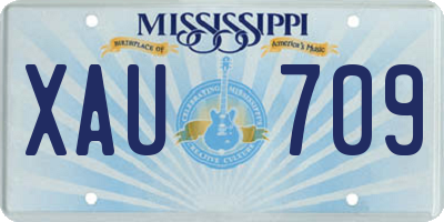 MS license plate XAU709