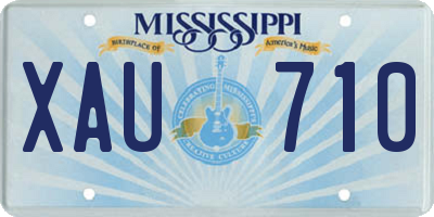 MS license plate XAU710