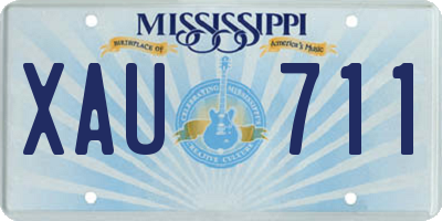 MS license plate XAU711