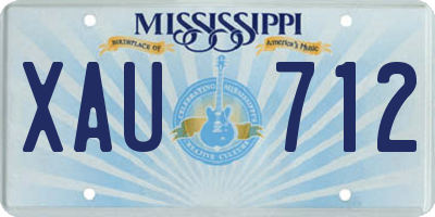 MS license plate XAU712