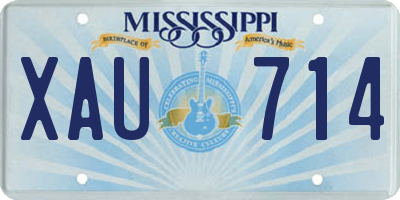MS license plate XAU714