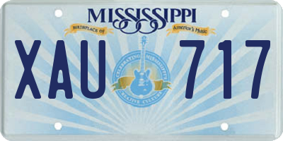 MS license plate XAU717
