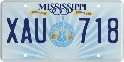 MS license plate XAU718