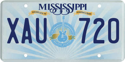 MS license plate XAU720