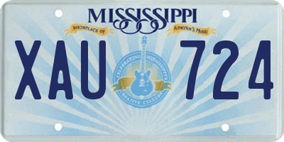 MS license plate XAU724