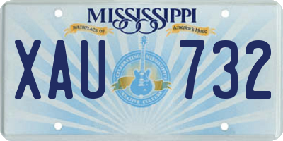 MS license plate XAU732