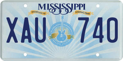 MS license plate XAU740